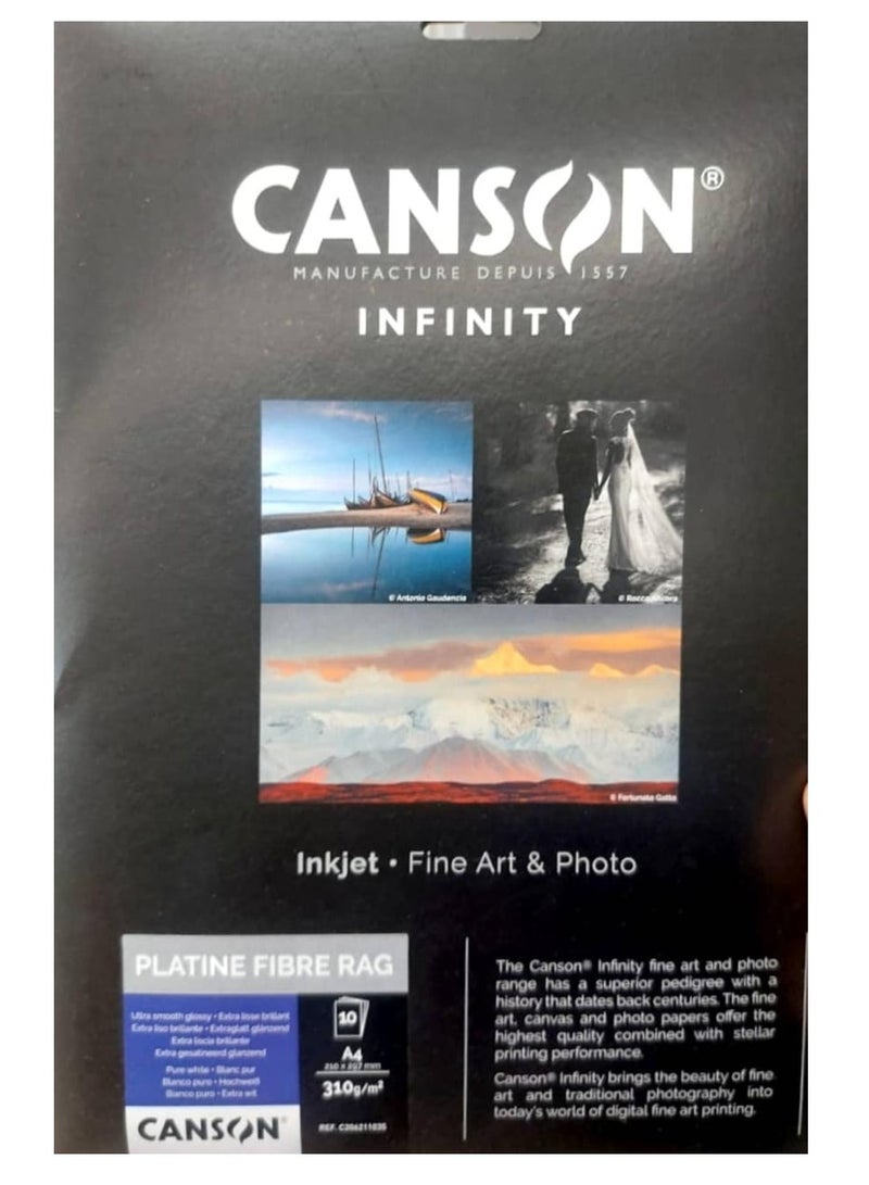 CANSON Infinity Platine Fibre Rag A4 Glossy Paper