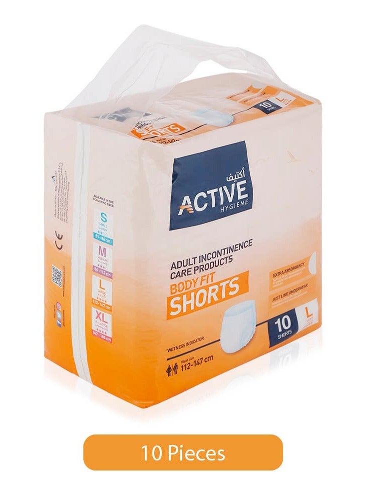 Active Hygiene Incontinence Body Fit Shorts Large