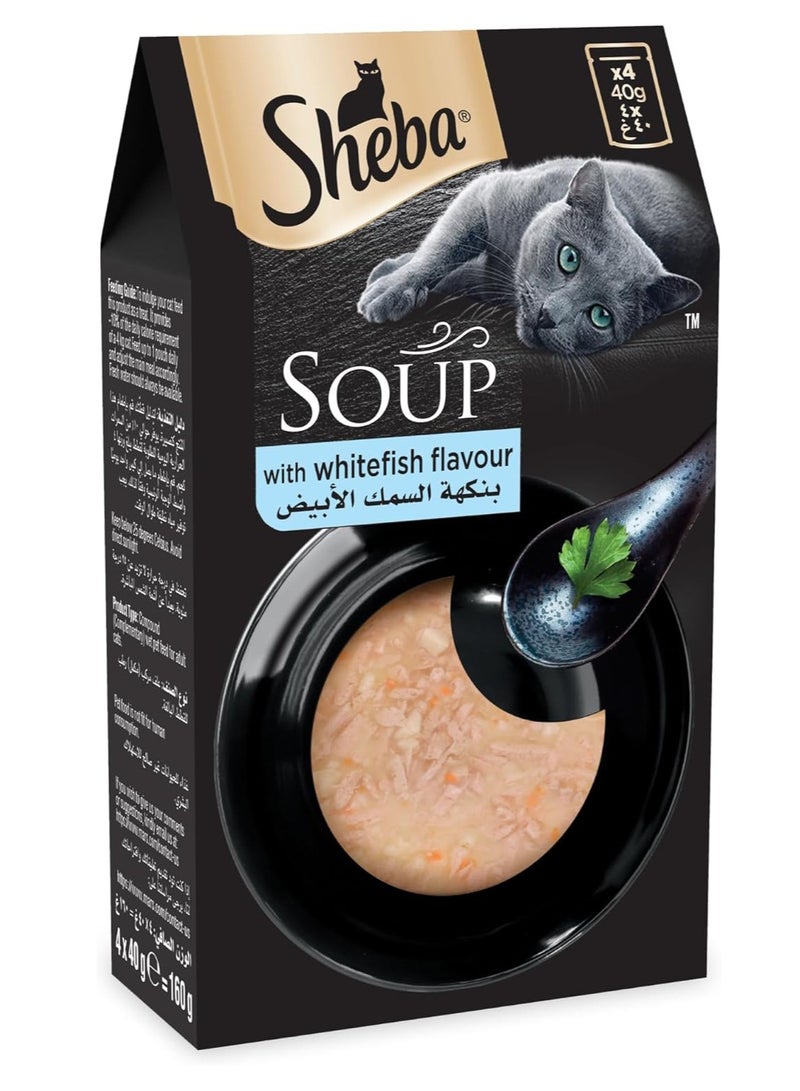 Sheba Cat Soup with White Fish - Pack of 4