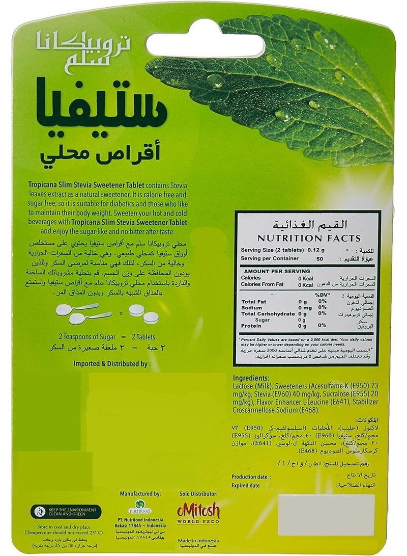 Tropicana Slim Stevia Sweetener Tablet 100 Tablets