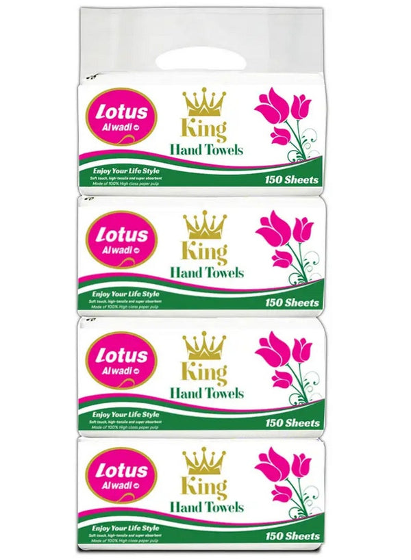 Lotus Alwadi King Interfold Hand Tissue Pack of 4