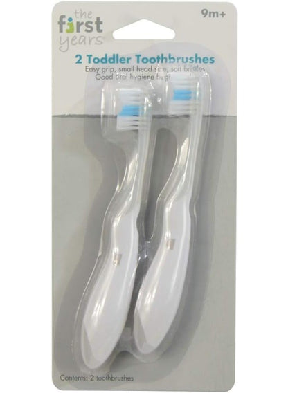 Toddler Toothbrush 2 Pack White - The FIRST Years