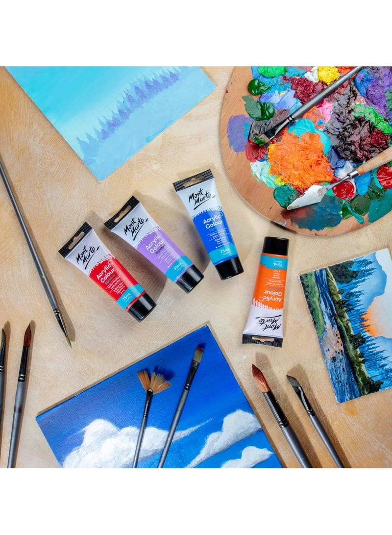 Mont Marte Acrylic Paint 75ML Brilliant Red