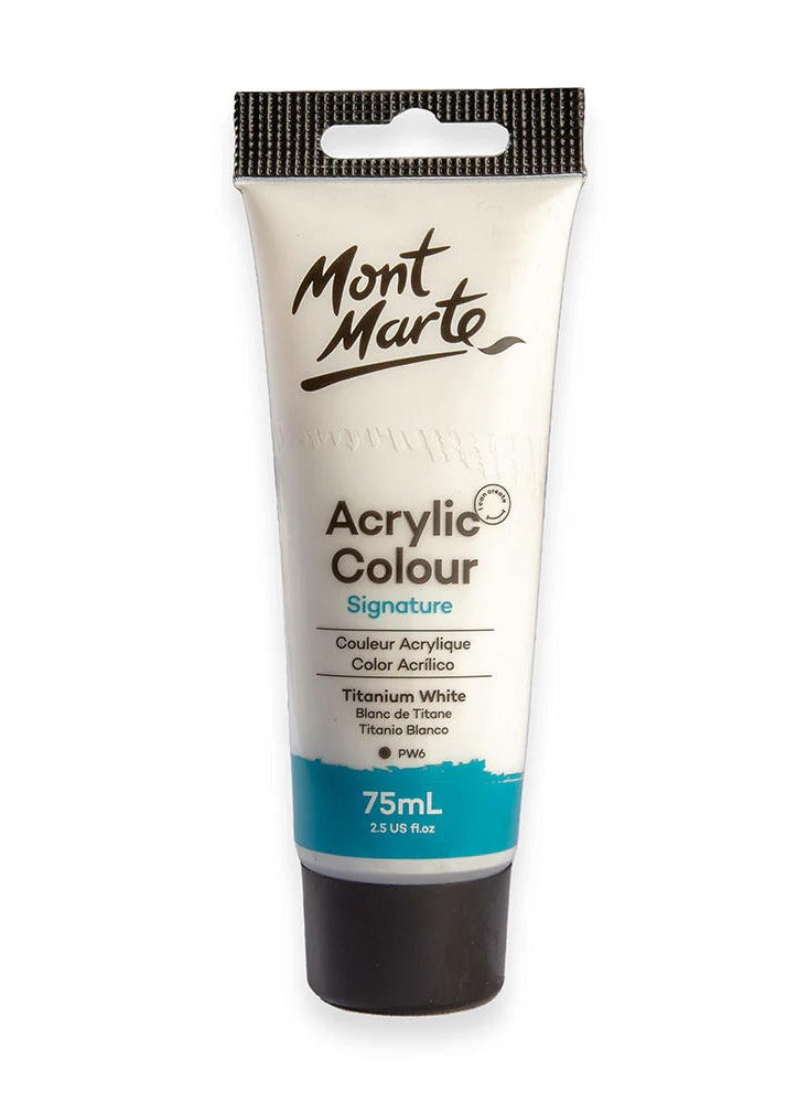 75ml tube, 75ml tube titanium, acrylic paint, acrylic paint 75ml, mont marte, paint 75ml, paint 75ml tube, signature, signature acrylic, signature acrylic paint, titanium, titanium white, tube, tube titanium, tube titanium white