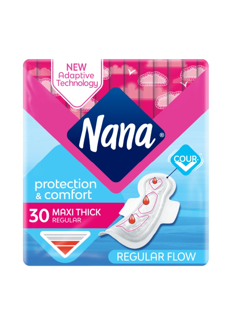 Nana Maxi Regular Protection Sanitary Pads 30 Pieces