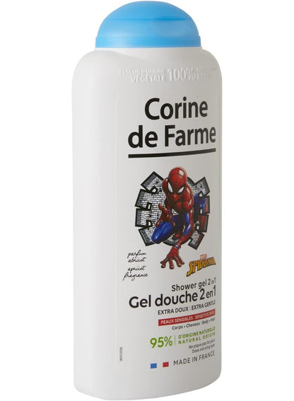 2-in-1 shower, 2-in-1 shower gel, body wash, corine de farme, dermatologically tested, gel clear, marvel spider-man, marvel spider-man 2-in-1, sensitive skin, shower gel, shower gel clear, skin fun, spider-man 2-in-1, spider-man 2-in-1 shower, time fun