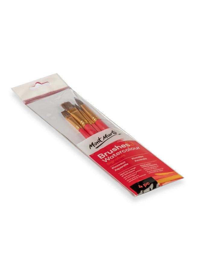 Mont Marte Watercolour Brushes Set 4Pc