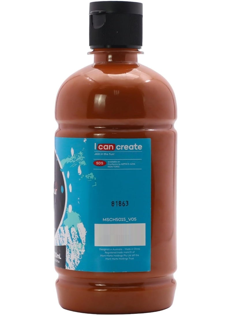 Mont Marte Burnt Sienna 500ML Acrylic Paint