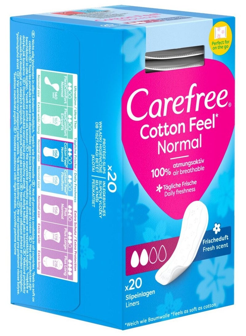 Carefree Cotton Feel Fresh Scent Panty Liners