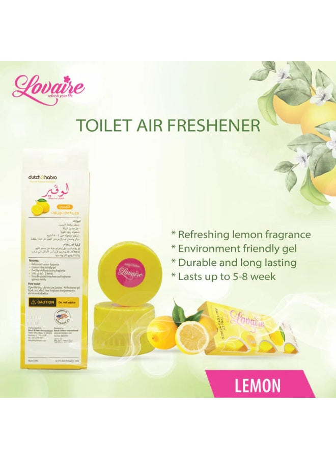 air freshner, air freshner lemon, bowl rim, cool dry, dutch & habro, flush key, freshner lemon, gel based, long term, lovaire toilet, lovaire toilet air, non toxic, toilet air, toilet air freshner, type gel