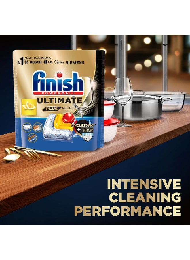 Finish Powerball Ultimate Plus Dishwasher Tablets Lemon
