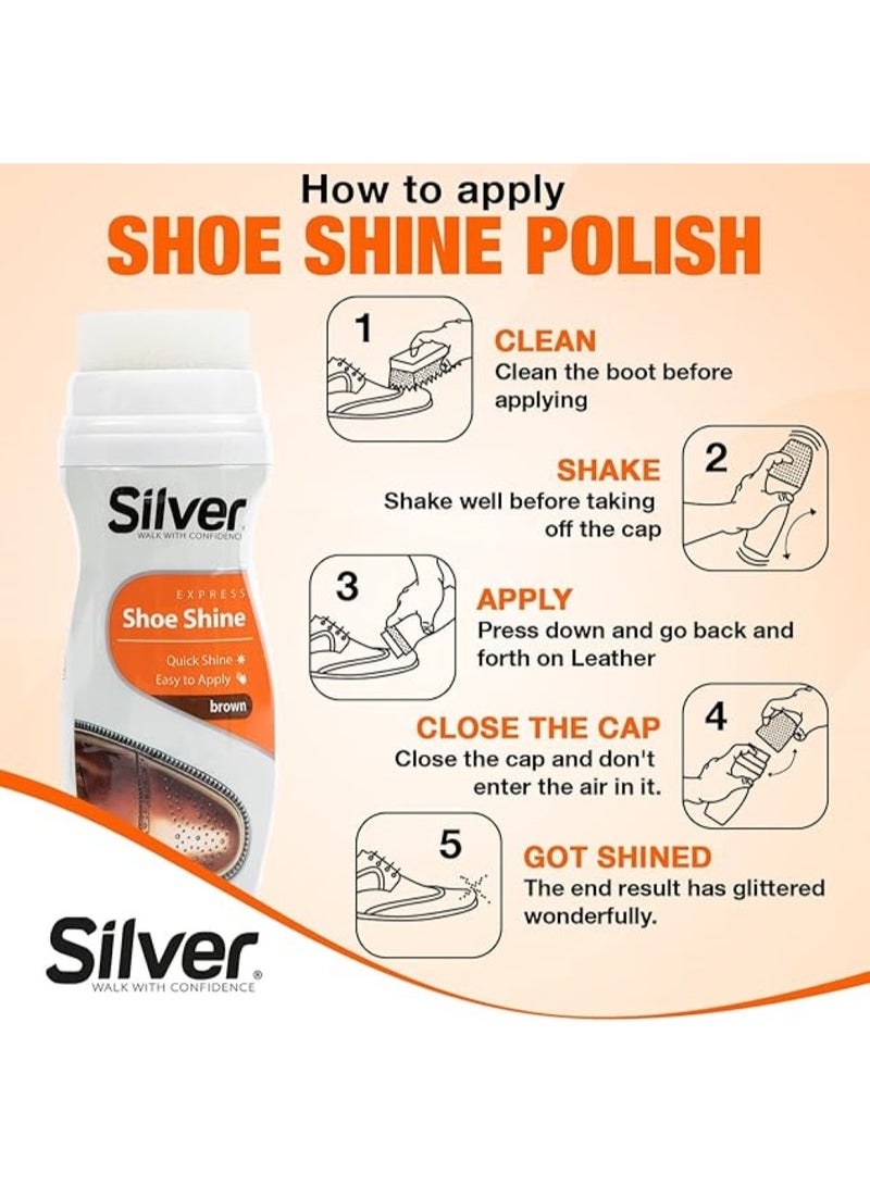 Silver Express Shoe Shine Neutral 75 ML – Silver