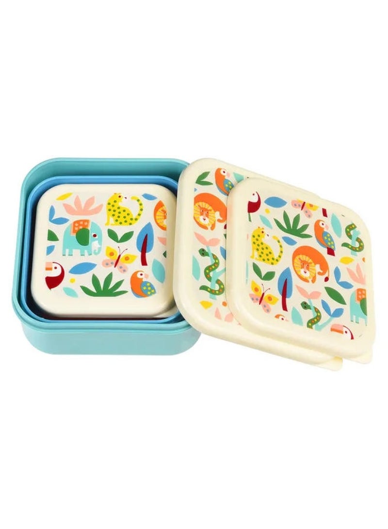Rex London Wild Wonders Snack Pots Set of 3