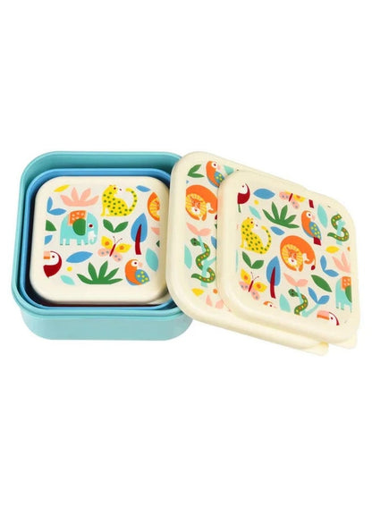 Rex London Wild Wonders Snack Pots Set of 3