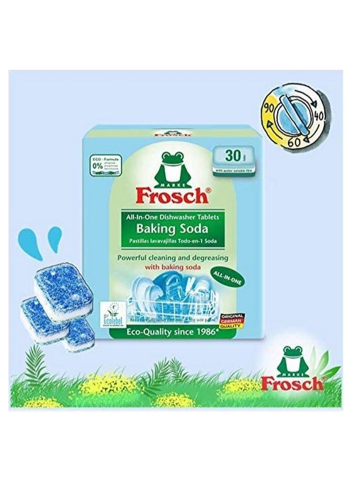 Frosch Baking Soda Dishwasher Tablets - 30 Count