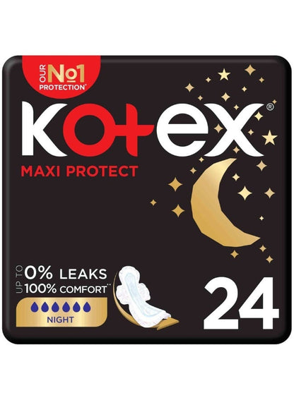 Kotex Maxi Protect Overnight Pads 24 Pcs