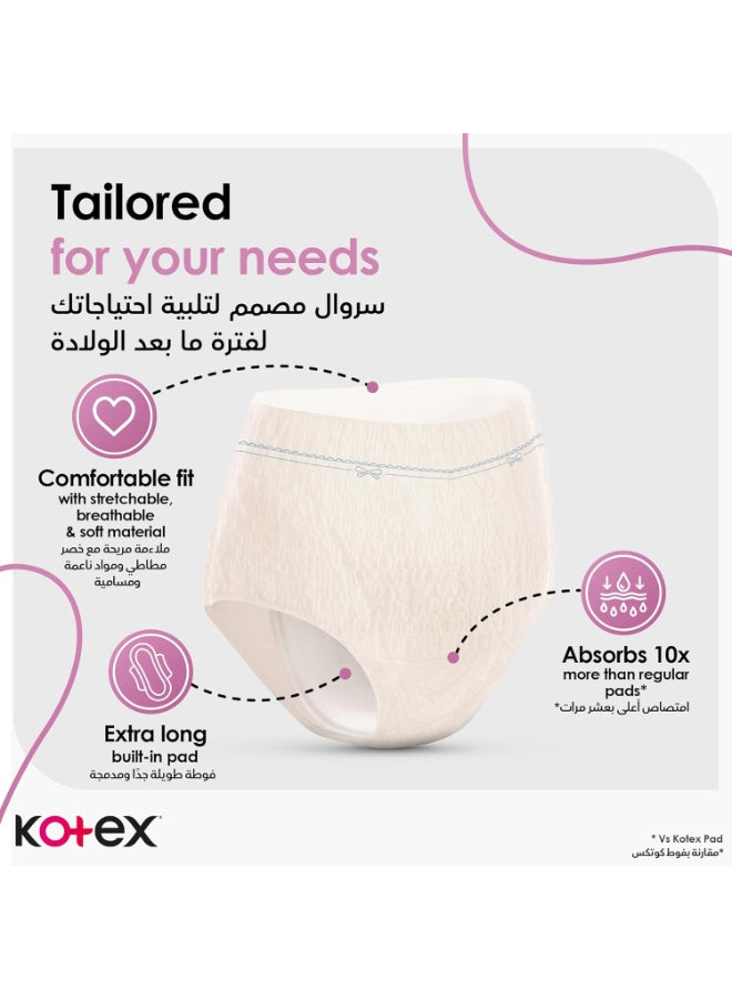 birth disposable, disposable underwear, extra large, extra large extra, extra protection, kotex, large extra, large extra large, mom post, mom post birth, panties large, panties large extra, post birth, protection comfort, underwear panties