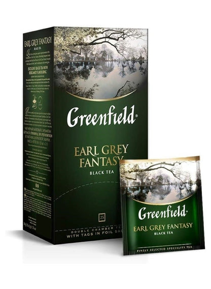 Earl Grey Fantasy Black Tea 25 Bags Greenfield
