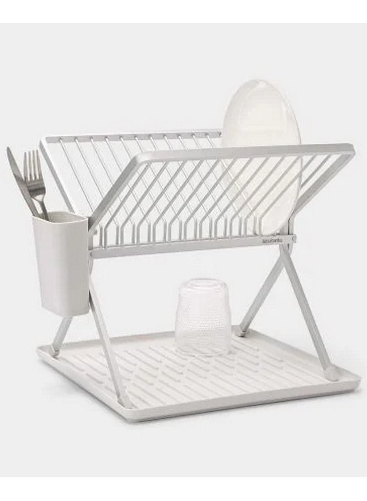 Brabantia Foldable Dish Drying Rack - Light Grey