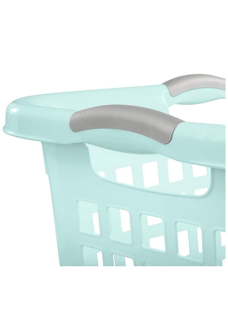 Sterilite Ultra Laundry Basket Aqua Chrome 71L