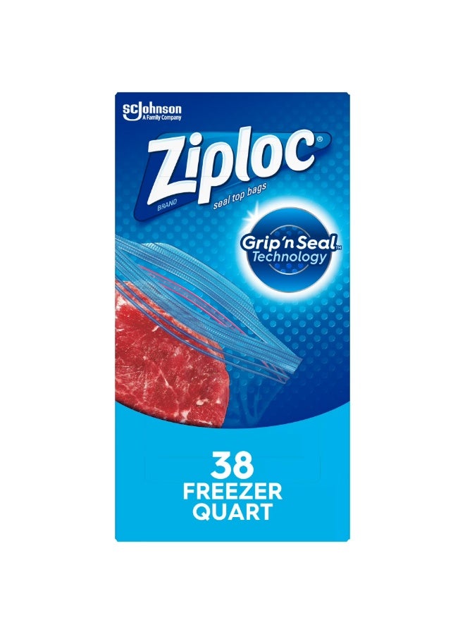 Ziploc Freezer Quart Bags with Grip 'N Seal Technology