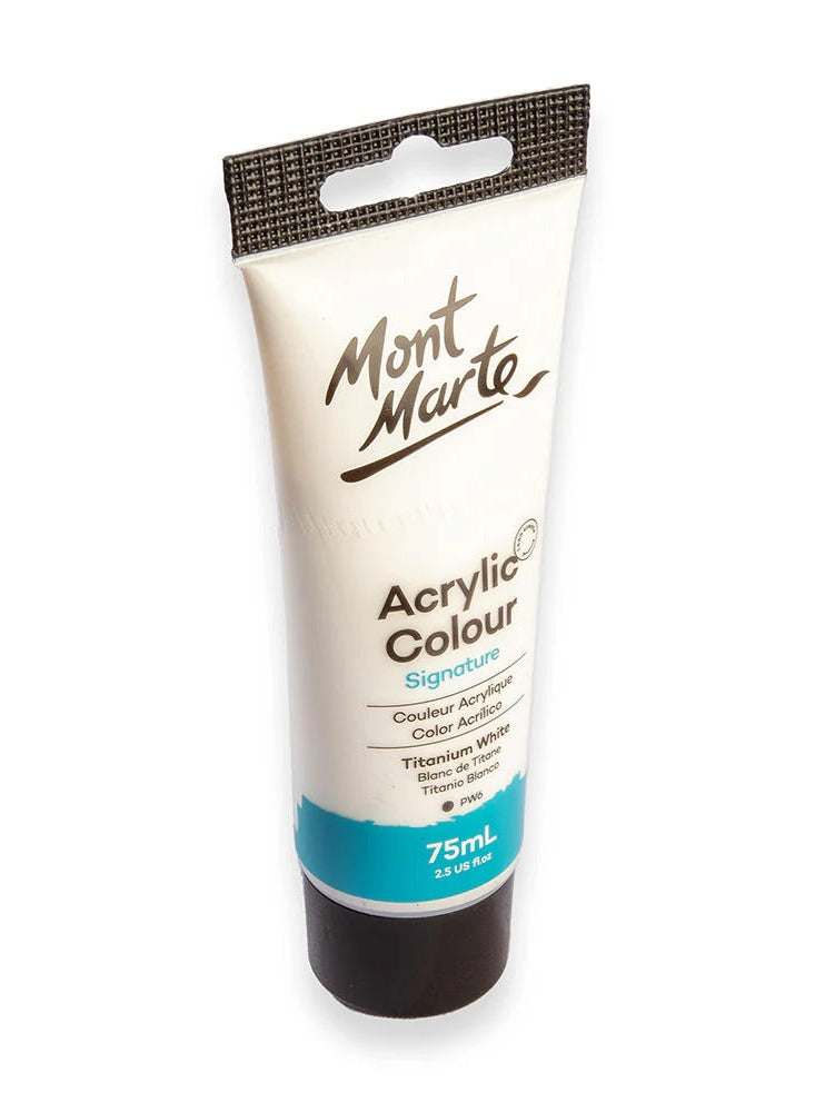 75ml tube, 75ml tube titanium, acrylic paint, acrylic paint 75ml, mont marte, paint 75ml, paint 75ml tube, signature, signature acrylic, signature acrylic paint, titanium, titanium white, tube, tube titanium, tube titanium white