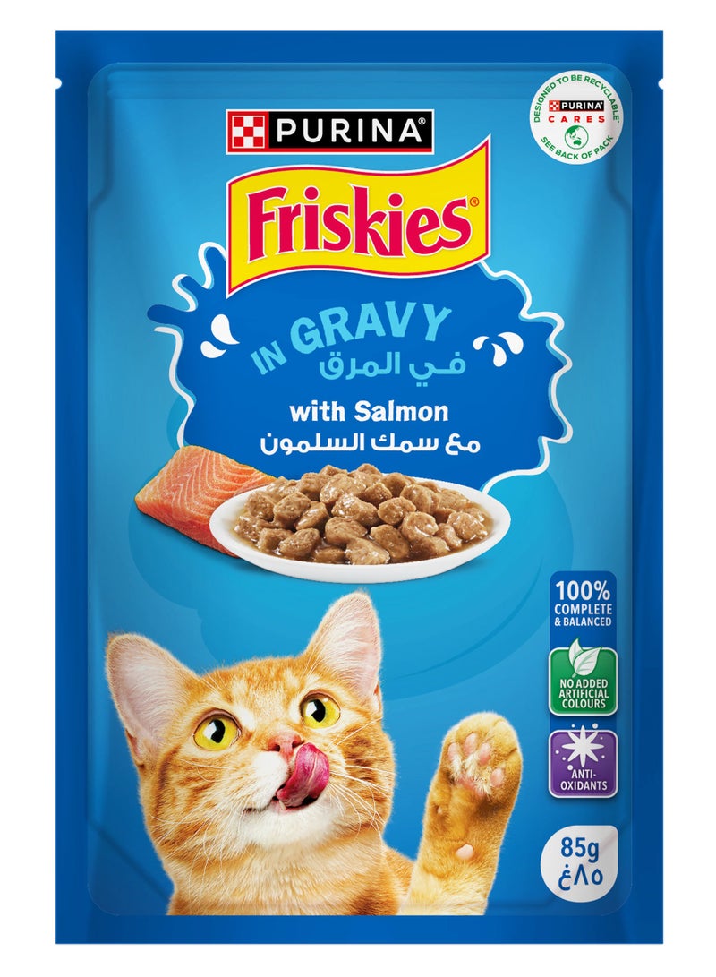 Friskies Salmon In Gravy Wet Cat Food 85G by PURINA