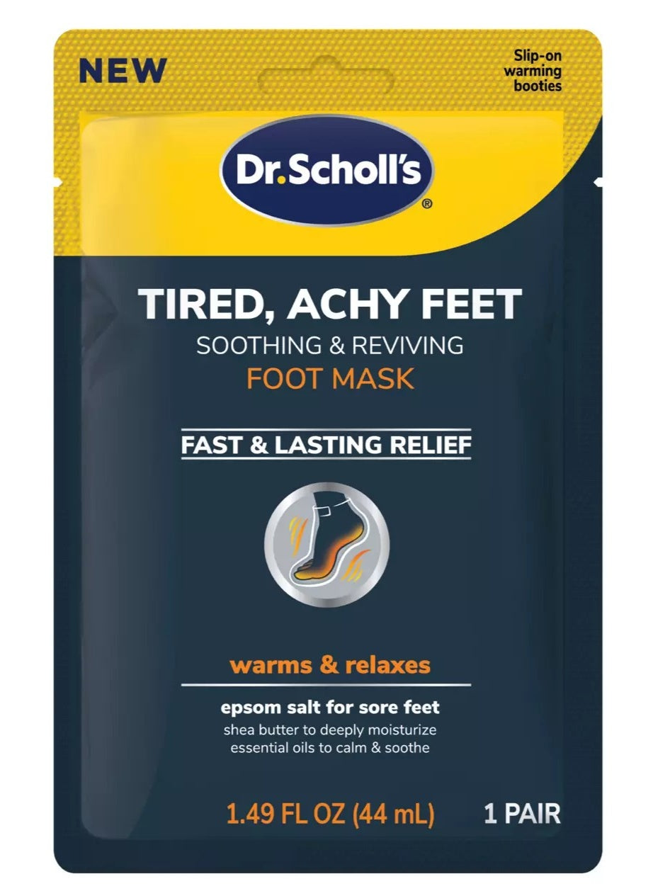 achy dry, cool dry, dr scholl s, dry feet, feet key, foot mask, home spa, leaf oil, mask net, one foot, reviving foot, reviving foot mask, seed oil, skincare, tea tree