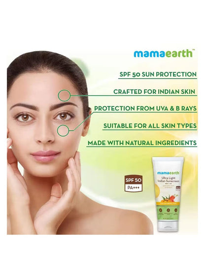 Mamaearth Ultra Light Sunscreen SPF 50 - Mamaearth