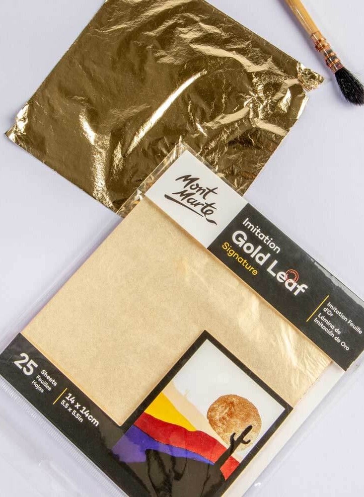 Mont Marte Imitation Gold Leaf 14x14cm - 25 Sheets