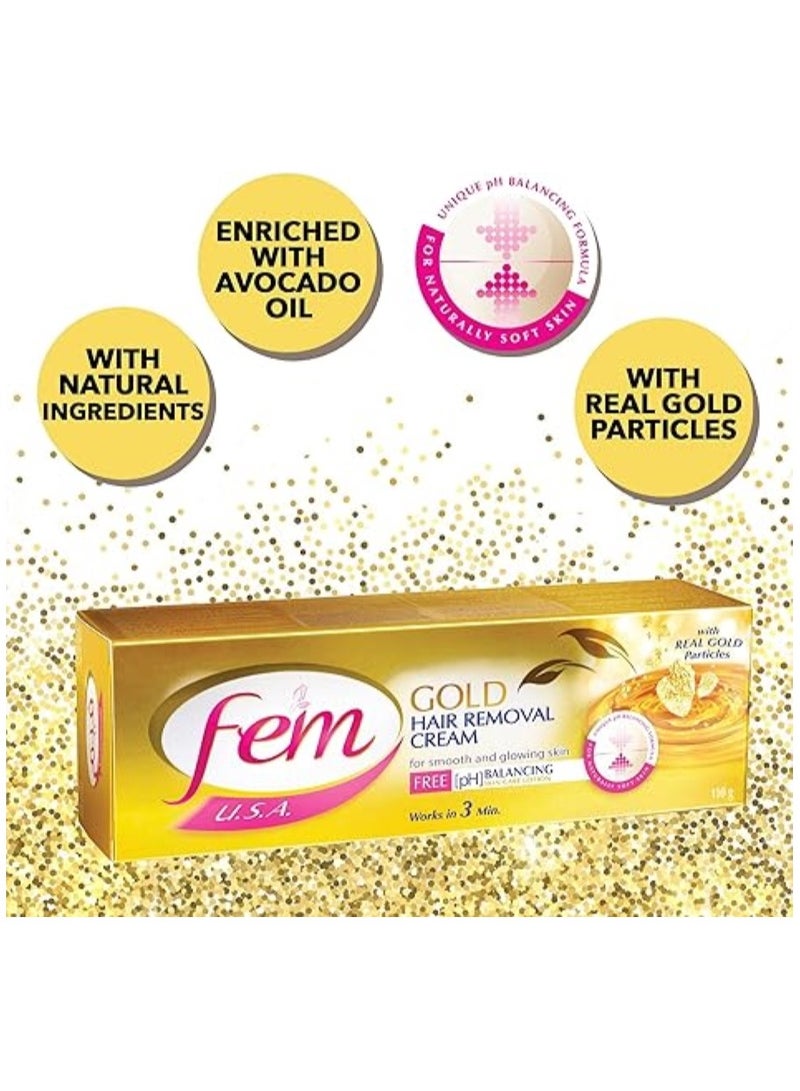 Fem Hair Removal Cream with Gold - 110 G