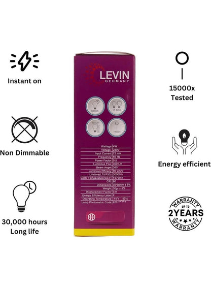 Levin Germany LED Candle Bulb Pack of 6