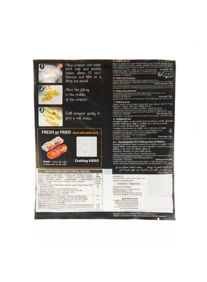 gluten-free, natural ingredients, per 100g, rice paper, roll wrappers, roll wrappers thai, sheets 100g, siam, spring roll, spring roll wrappers, thai rice, thai rice paper, vegan, wrappers thai, wrappers thai rice