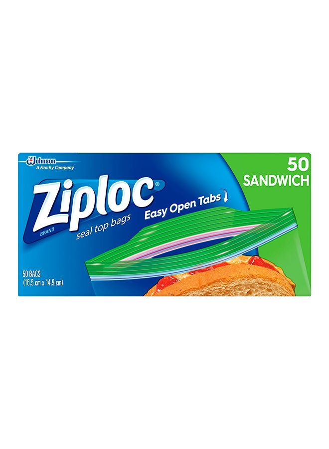 Ziploc 50 Piece Sandwich Bags - Clear
