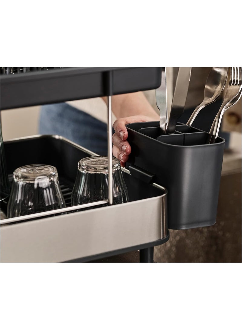 Joseph Joseph Excel Steel 2 Tier Dish Rack Black