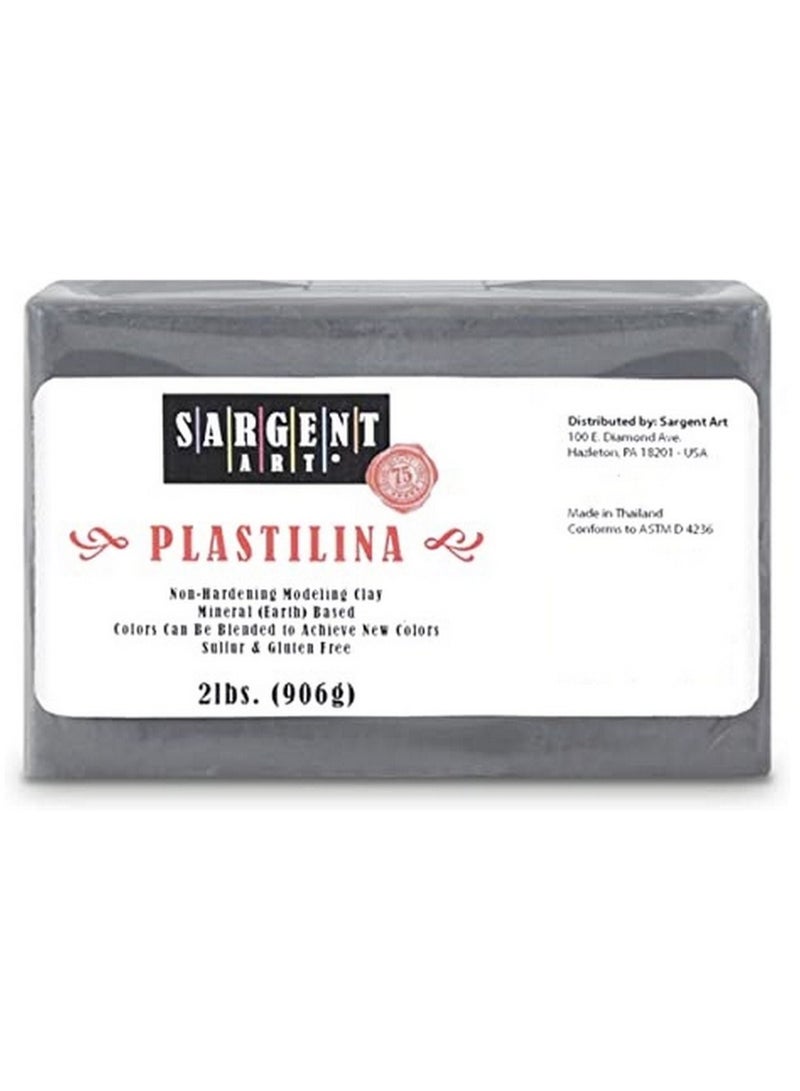 SARGENT ART Plastilina Modeling Clay 2 Pound Grey