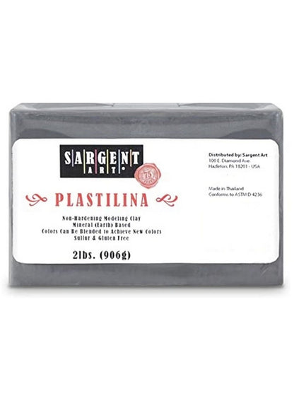 SARGENT ART Plastilina Modeling Clay 2 Pound Grey