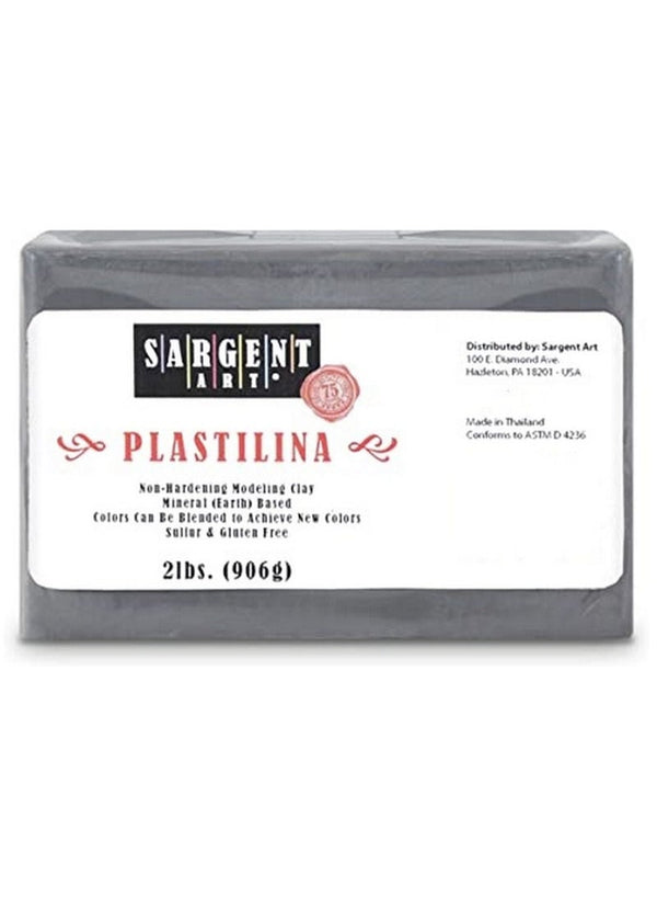 SARGENT ART Plastilina Modeling Clay 2 Pound Grey
