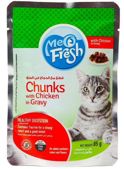 MEO Fresh Cat Food Chunks With Chicken In Gravy