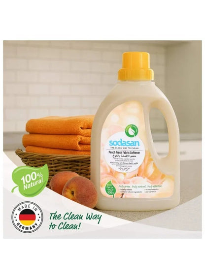 Sodasan 100% Natural Peach Fresh Fabric Softener 750 ML