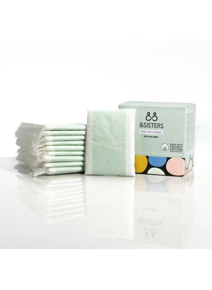 Organic Cotton Medium Pads With Wings - &SISTERS