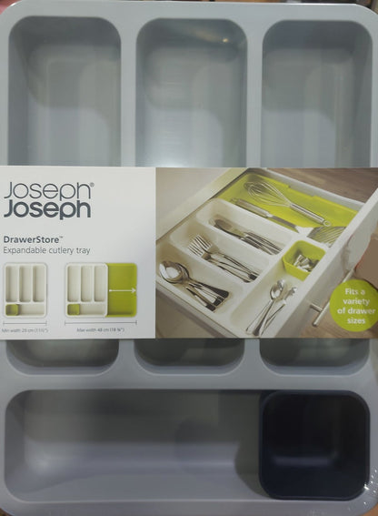Expandable Cutlery Tray Grey by Joseph Joseph