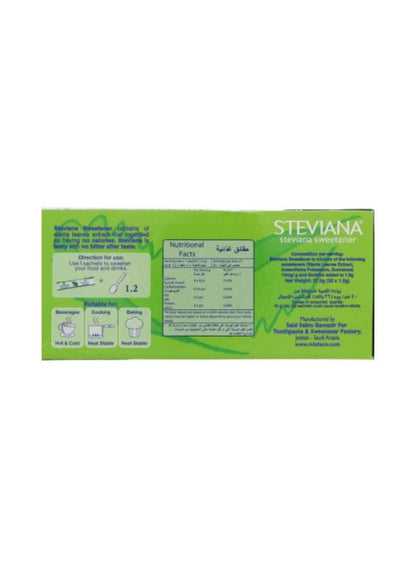 Steviana Slim Sticks Sweetener 25 Pieces