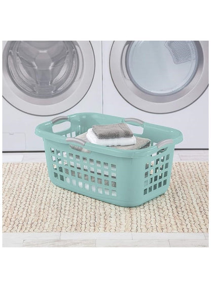 Sterilite Ultra Laundry Basket Aqua Chrome 71L