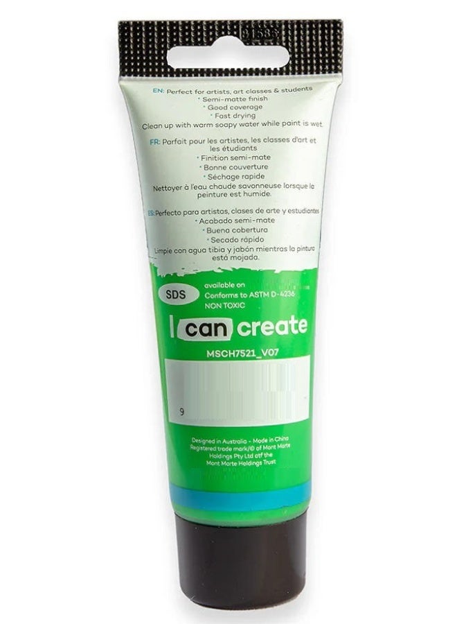 Mont Marte Acrylic Colour Paint Monastral Green 75 ML