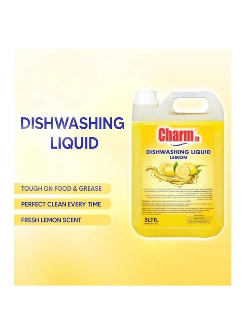 CHARMM Dishwashing Liquid Power Of Lemons 5 L