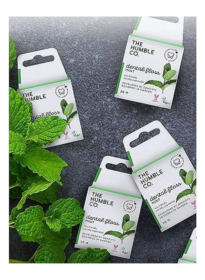 Fresh Mint Dental Floss 50m - The Humble Co.