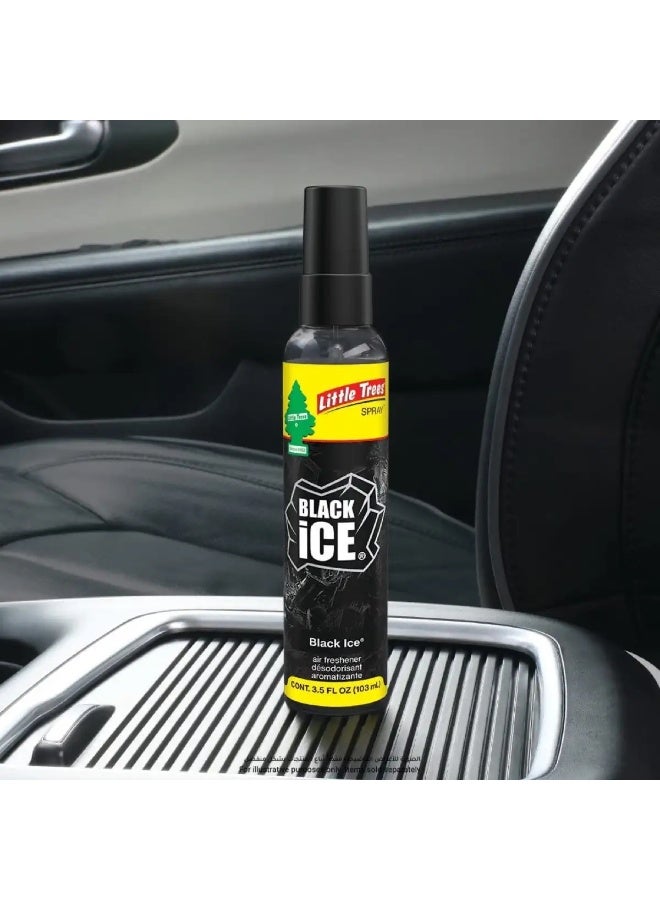 Little Trees Spray Car Air Freshener Black Ice