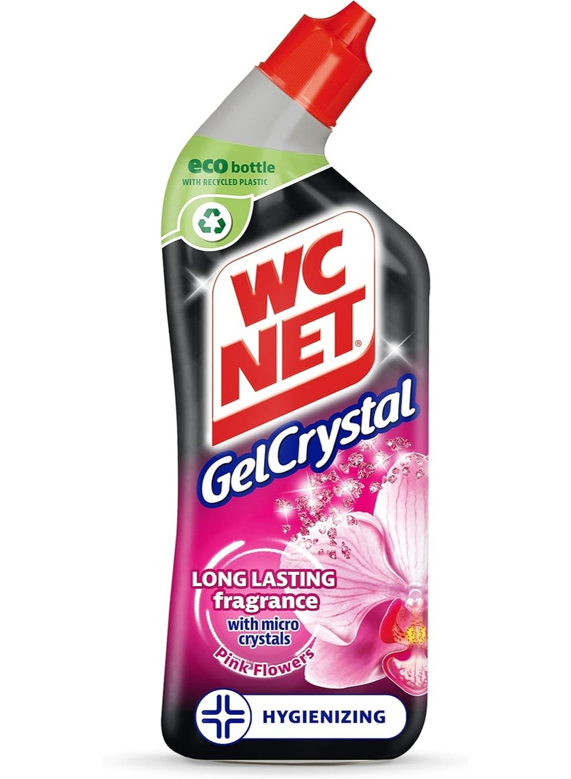Wc Net Gel Crystal Pink Flowers Toilet Cleaner 750 ML