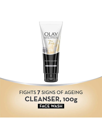 cleanser face, cleanser face wash, deep yet, dirt oil, face wash, face wash 100g, foaming cleanser, foaming cleanser face, oil daily, oily skin, olay, skincare, soft foam, total effects, wash 100g